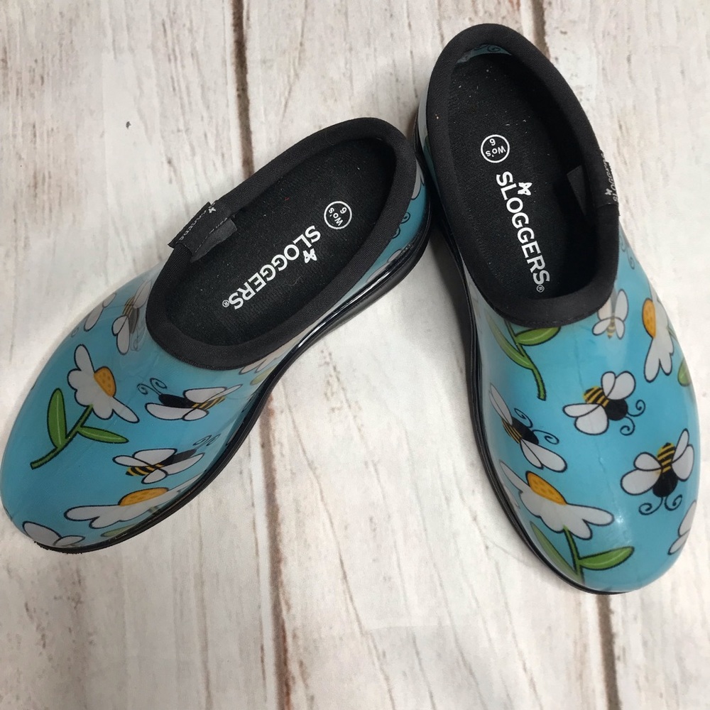 Sloggers Slip-on Clogs with Springtime Design Womens Size 6